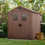 Casetta da Giardino Porta Attrezzi 190x183x221 cm in Evotech+ Keter Darwin 6x6 Marrone