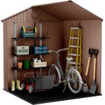 Casetta da Giardino Porta Attrezzi 190x183x221 cm in Evotech+ Keter Darwin 6x6 Marrone