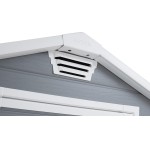 Casetta da Giardino Porta Attrezzi 130x192x198 cm in Resina Effetto Legno Keter Manor 4x6 Grigia