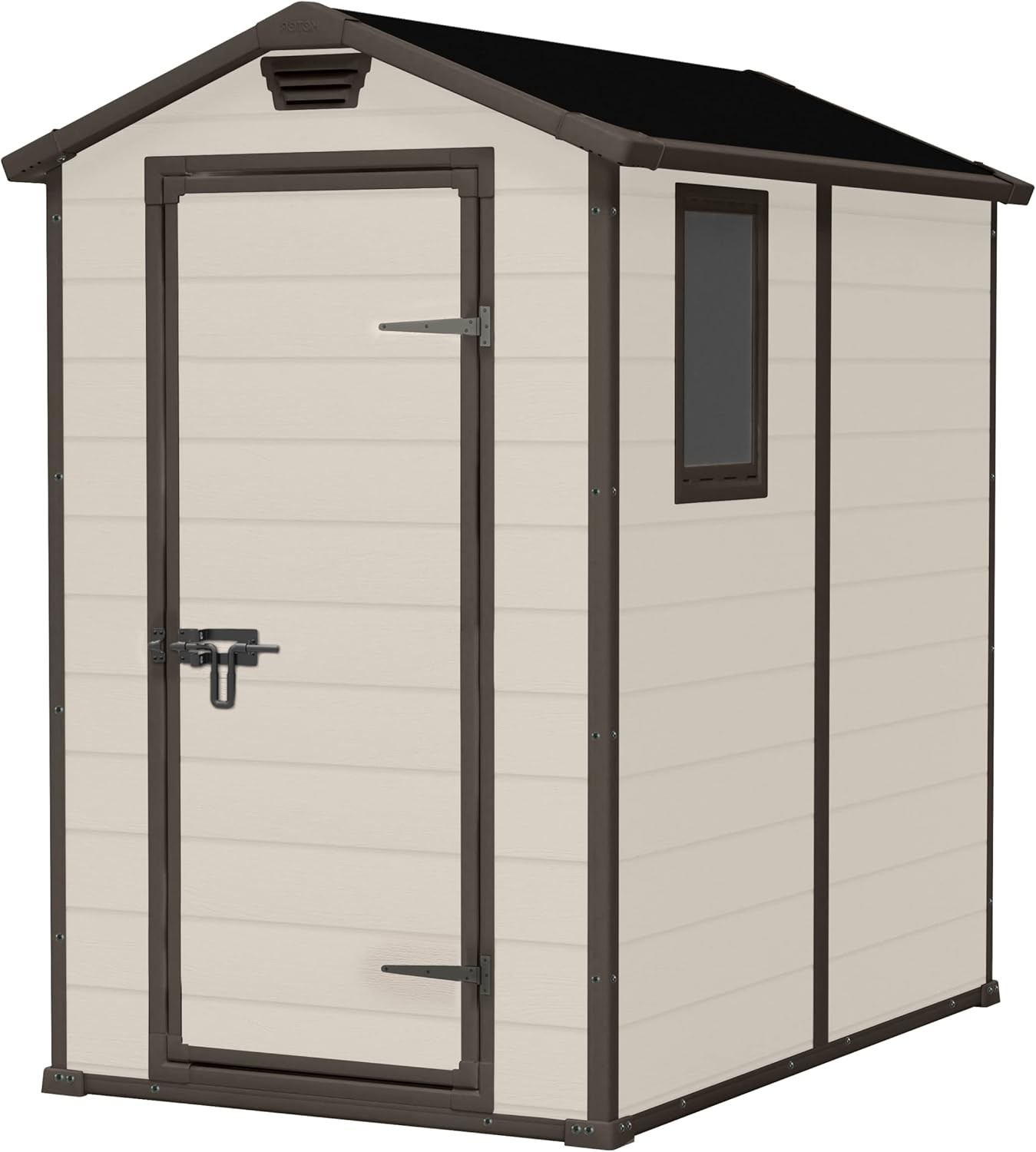 Casetta da Giardino Porta Attrezzi 130x192x198 cm in Resina Effetto Legno Keter Manor 4x6 Beige Casetta da Giardino Porta Attrezzi 130x192x198 cm in Resina Effetto Legno Keter Manor 4x6 Beige
