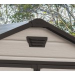 Casetta da Giardino Porta Attrezzi 185x152x226 cm in Resina Effetto Legno Keter Manor 6x5 Beige