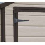 Casetta da Giardino Porta Attrezzi 185x152x226 cm in Resina Effetto Legno Keter Manor 6x5 Beige