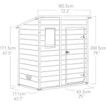Casetta da Giardino Porta Attrezzi 183,5x111x200,5 cm in Resina Effetto Legno Keter Manor Pent 6x4 Grigia