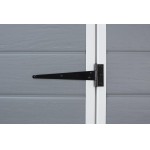 Casetta da Giardino Porta Attrezzi 183,5x111x200,5 cm in Resina Effetto Legno Keter Manor Pent 6x4 Grigia