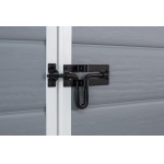 Casetta da Giardino Porta Attrezzi 183,5x111x200,5 cm in Resina Effetto Legno Keter Manor Pent 6x4 Grigia