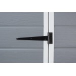Casetta da Giardino Porta Attrezzi 183,5x185x200 cm in Resina Effetto Legno Keter Manor Pent 6x6 Grigia