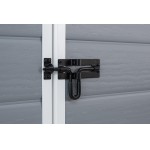 Casetta da Giardino Porta Attrezzi 183,5x185x200 cm in Resina Effetto Legno Keter Manor Pent 6x6 Grigia