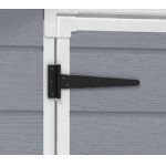 Casetta da Giardino Porta Attrezzi 185,8x236,8x227 cm in Resina Effetto Legno Keter Manor 6x8 Grigia