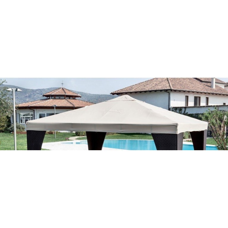 Telo di Ricambio per Gazebo, Bianco, 300x300x2 cm