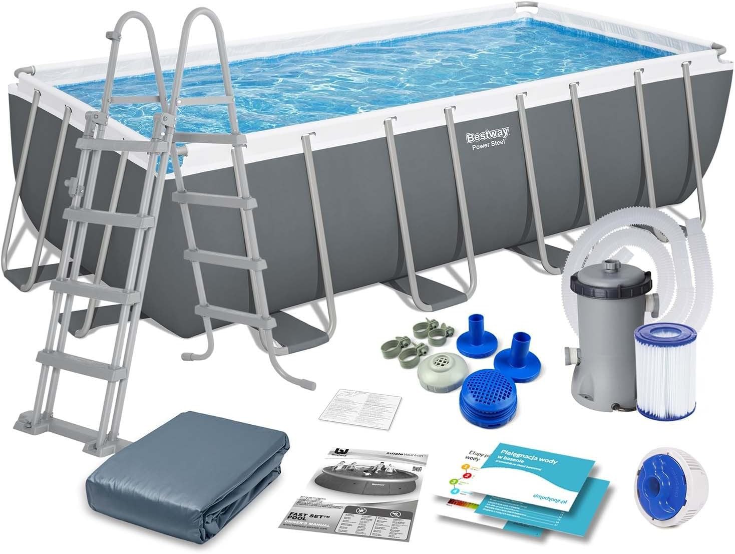 Bestway 56996 Piscina Fuori TerraPower Steel da 488x244x122 cm Bestway 56996 Piscina Fuori TerraPower Steel da 488x244x122 cm