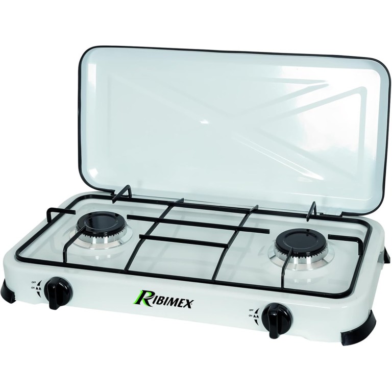 Fornello RIBIMEX - PRF350 - Fornello a gas inox 2 fuochi