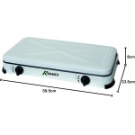 Fornello RIBIMEX - PRF350 - Fornello a gas inox 2 fuochi