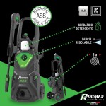 Ribimex Idropulitrice ad Alta Pressione RX4, 2200W, 160 Bar, 480 L/h, Getto Regolabile PRNHP04