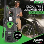 Ribimex Idropulitrice ad Alta Pressione RX4, 2200W, 160 Bar, 480 L/h, Getto Regolabile PRNHP04