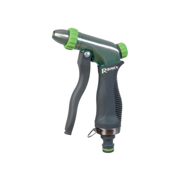 Pistola regolabile per irrigazione tri-materiale metallo spazzolato Ribimex PRA/TB.1315