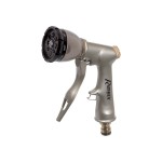 Ribimex Pistola Multigetto in Metallo e Ottone Testina Rotante 8 Getti Regolabili PRA/TLB.4402