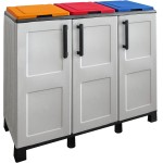 ARMADIO PVC RACCOLTA DIFFERENZIATA 3 SCOMPARTI ARTPLAST PATTUMIERA IN POLIPROPILENE