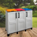 ARMADIO PVC RACCOLTA DIFFERENZIATA 3 SCOMPARTI ARTPLAST PATTUMIERA IN POLIPROPILENE