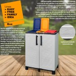 ARMADIO PVC RACCOLTA DIFFERENZIATA 3 SCOMPARTI ARTPLAST PATTUMIERA IN POLIPROPILENE