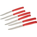 Coltelli Kaimano Modello Bistecca Manico Rosso 2 Confezioni 12 unità di coltelli - immagine 3